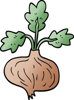 cartoon doodle old onion vector
