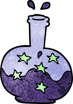cartoon doodle magic potion vector