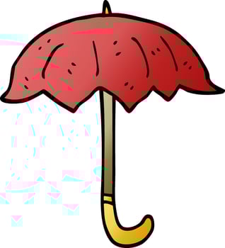 cartoon doodle open umbrella vector