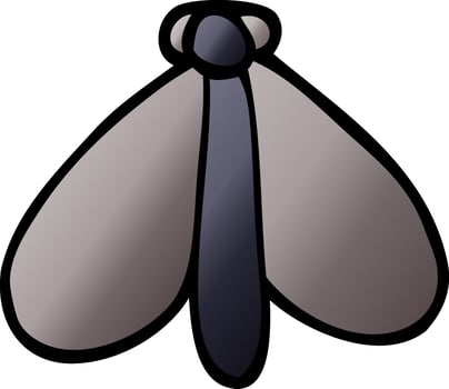 cartoon doodle still moth vector