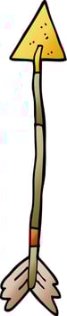 cartoon doodle golden arrow vector