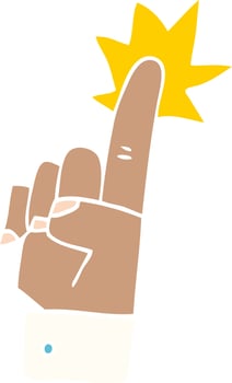 cartoon doodle pointing hand vector