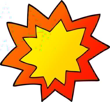 cartoon doodle fire explosion vector