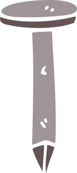 cartoon doodle iron nail vector
