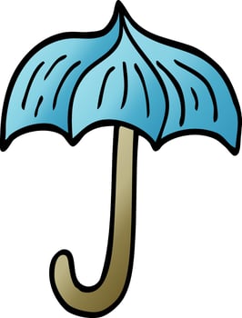 cartoon doodle umbrella tattoo symbol vector