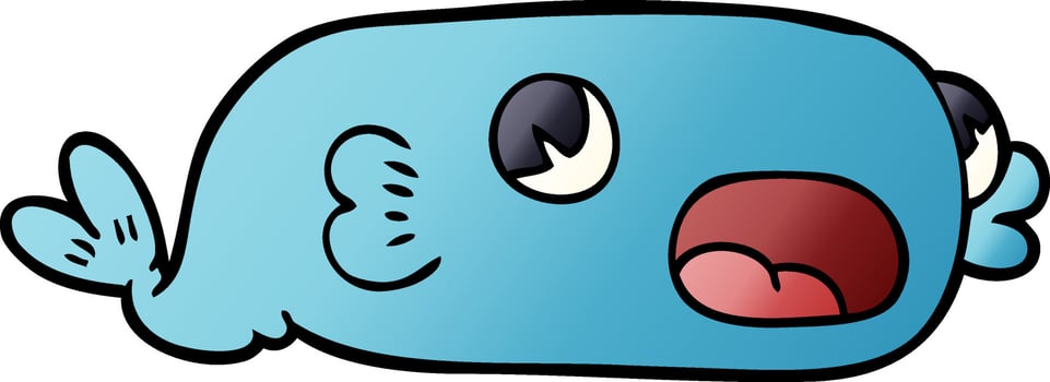 cartoon doodle of a fish vector