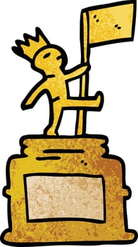 cartoon doodle monument statue vector