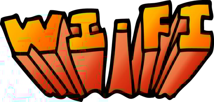 cartoon doodle wi fi vector