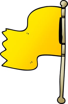 cartoon doodle waving flag vector