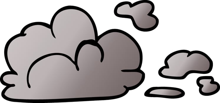 cartoon doodle storm cloud vector