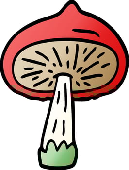 cartoon doodle mushroom vector