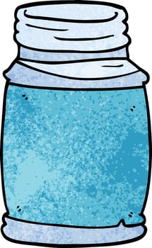 cartoon doodle glass jar vector