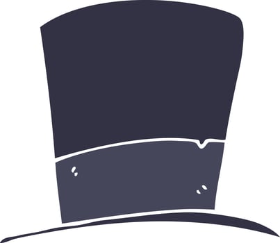 cartoon doodle top hat vector