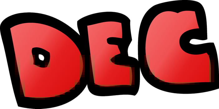 cartoon doodle month of december vector