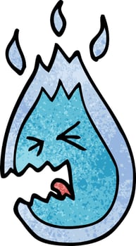 cartoon doodle screaming flame vector