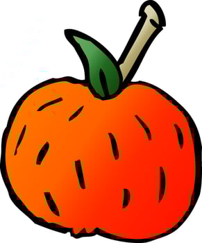 cartoon doodle organic orange vector