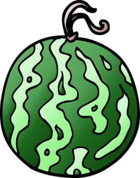cartoon doodle melon vector