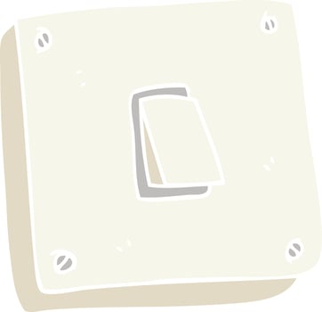 flat color illustration of a cartoon light switch vector