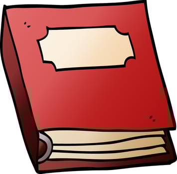 cartoon doodle closed book vector