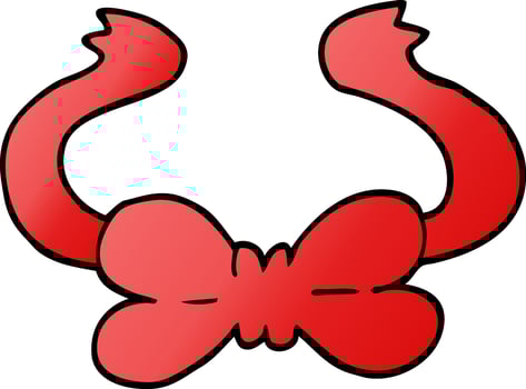 cartoon doodle bow tie vector