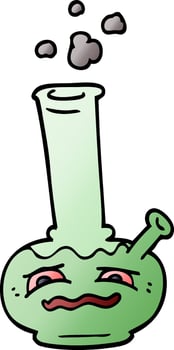 cartoon doodle bong vector