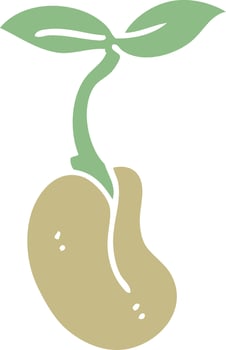 cartoon doodle seedling vector