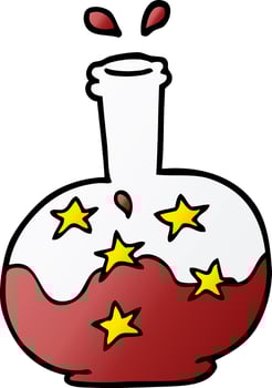 cartoon doodle magic potion vector