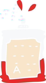 cartoon doodle blood bags vector