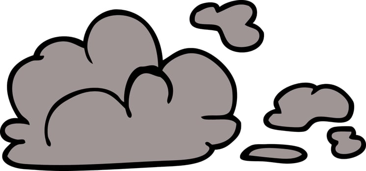 cartoon doodle storm cloud vector