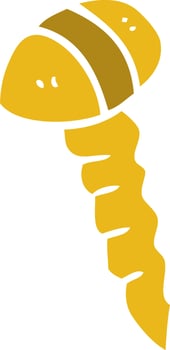 cartoon doodle screw vector