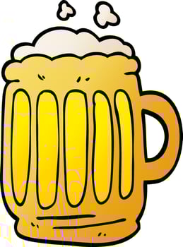 cartoon doodle tankard of beer vector