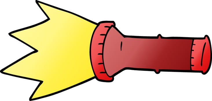 cartoon doodle electric torch vector