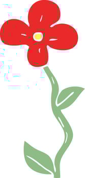 cartoon doodle flower vector