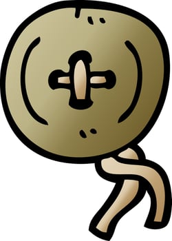 cartoon doodle old wooden button vector