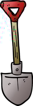 cartoon doodle shovel vector