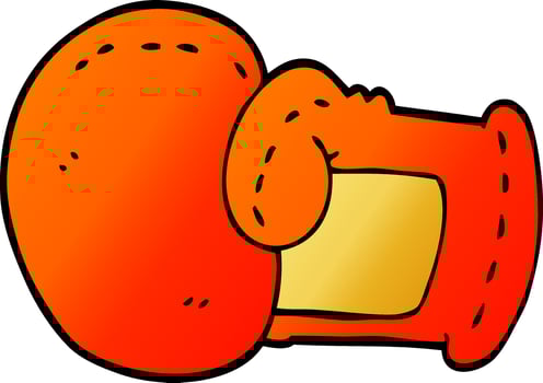 cartoon doodle boxing glove vector