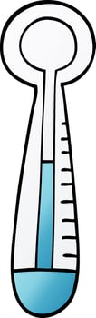 cartoon doodle medical thermometer vector