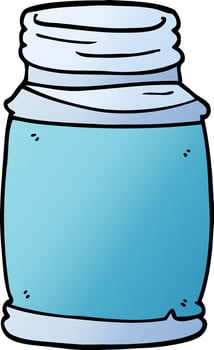 cartoon doodle glass jar vector