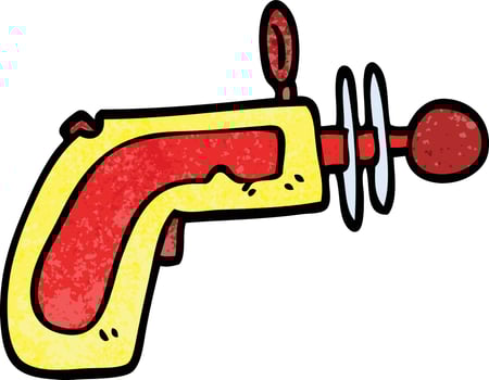 cartoon doodle ray gun vector