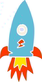 cartoon doodle space rocket vector