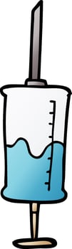 cartoon doodle vaccine injection vector