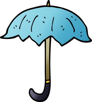 cartoon doodle open umbrella vector