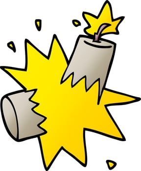 cartoon doodle dynamite vector