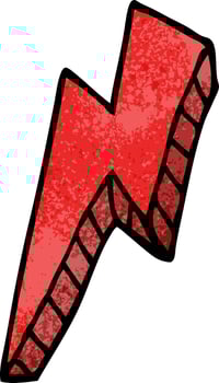 cartoon doodle thunder bolt vector