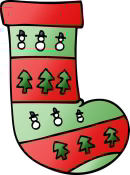 cartoon doodle christmas stockings vector