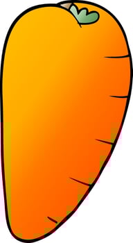 cartoon doodle carrot vector