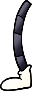 cartoon doodle retro leg vector