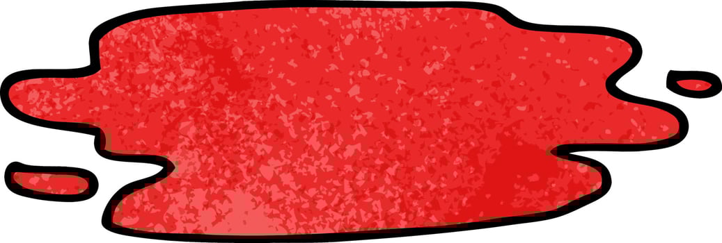 cartoon doodle pool of blood vector