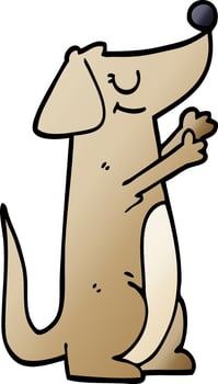 cartoon doodle dog vector