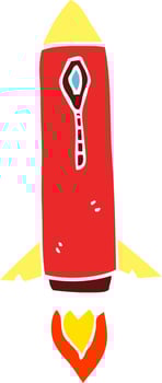 cartoon doodle space rocket vector